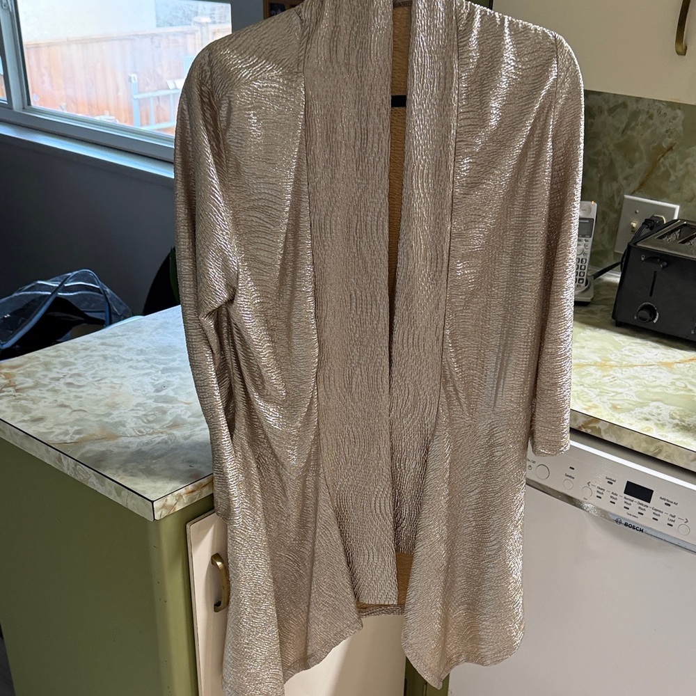 Elegant Metallic Cardigan